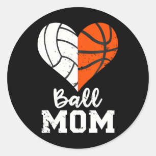 Sticker Rond Ballon de basket-ball