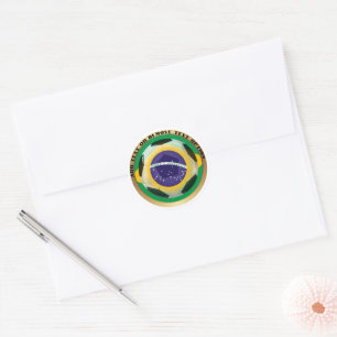 Sticker Rond Ballon de Football Sports Brésil
