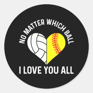 Sticker Rond Ballon pour un softball & volleyball