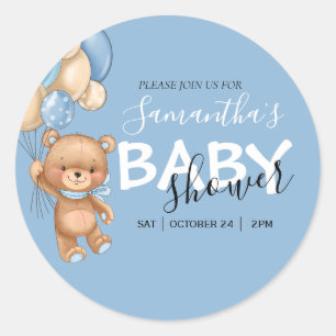 Sticker Rond Ballons à ours en peluche