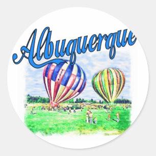 Sticker Rond Ballons d'Albuquerque