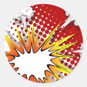 Sticker Rond Ballons de bande dessinée