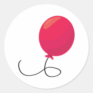 Sticker Rond Ballons rouges