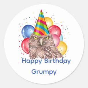 Sticker Rond Balloons Personnalisés Joyeux Anniversaire Célébre