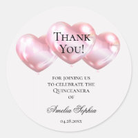 Balloons roses Quinceañera Anniversaire Merci