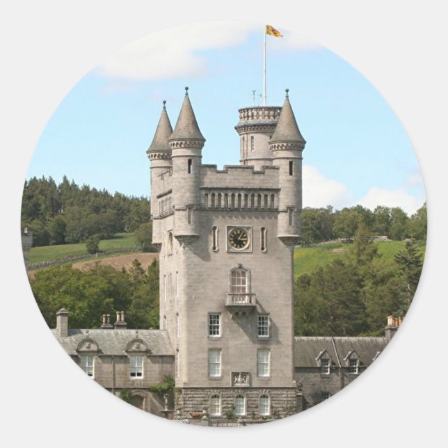 Sticker Rond Balmoral Castle, Écosse, Royaume-Uni (Devant)