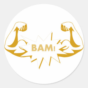 Sticker Rond BAM !autocollant