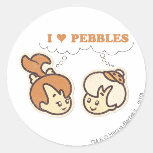 Sticker Rond Bam Bam aime PEBBLES™