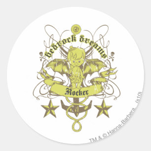Sticker Rond Bam Bam Bedrock Dreams