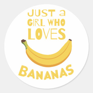 Sticker Rond Banana Love