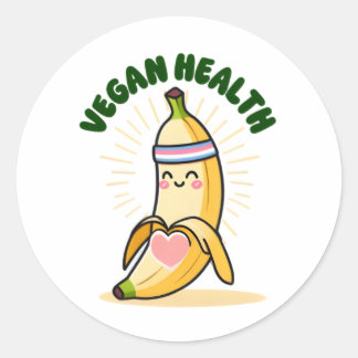 Sticker Rond Banana vegan