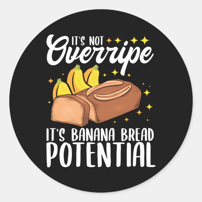 Sticker Rond Banane de pain de banane non surchargée (Devant)