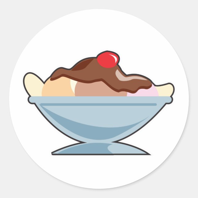 Sticker Rond banane split (Devant)