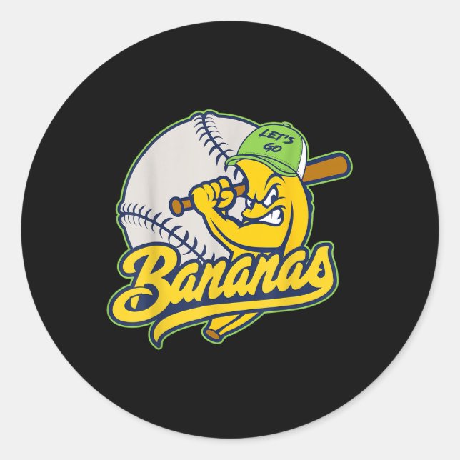 Sticker Rond Bananes Pseudo Nom Personnalisé Vêtements Fr (Devant)