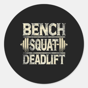 Sticker Rond Banc Squat Deadlift Barbell Bodybuilding