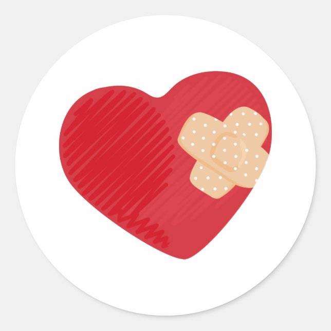 Sticker Rond Bandage cardiaque (Devant)