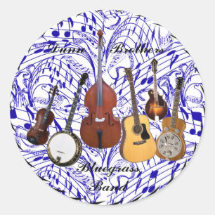 STICKER ROND BANDE BLUEGRASS* -STICKER