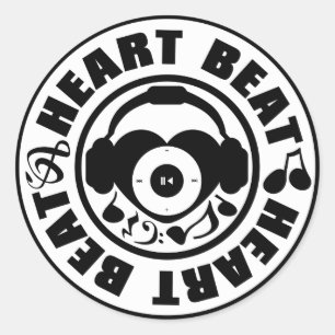 Sticker Rond Bande_Coeur