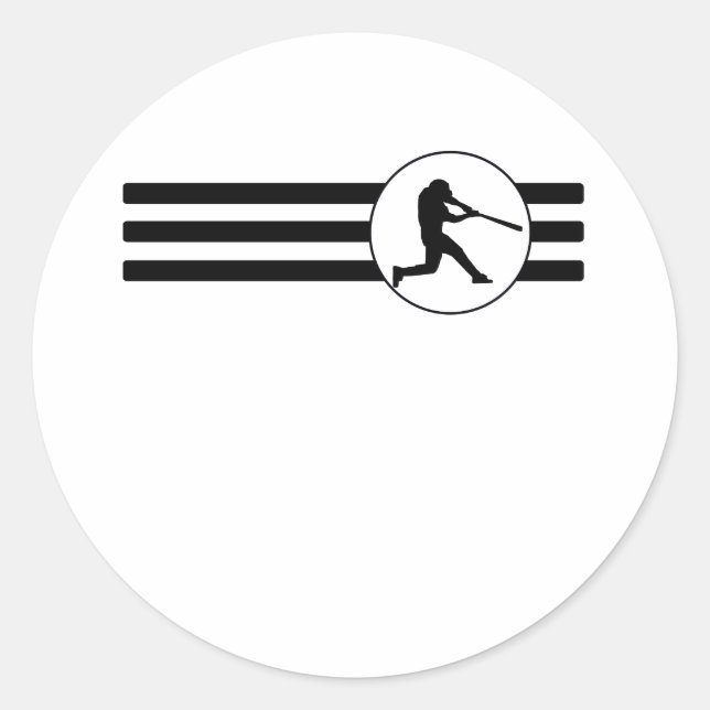 Sticker Rond Bande de baseball (Devant)