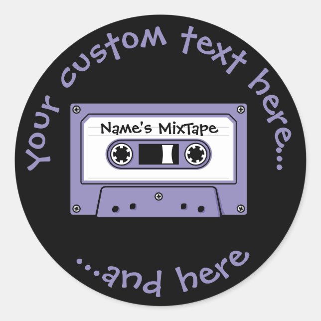 Sticker Rond Bande de la cassette audio (Devant)