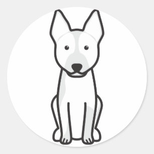 Sticker Rond Bande dessinée australienne de chien de bétail
