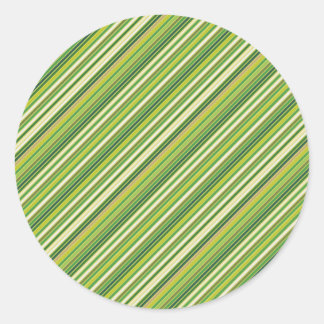 Sticker Rond Bande diagonale blanche en or vert