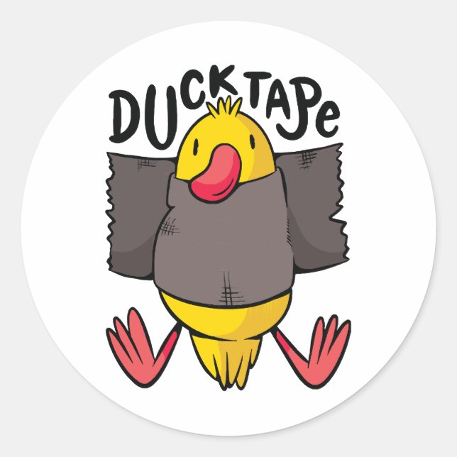 Sticker Rond Bande Drôle Duck (Devant)