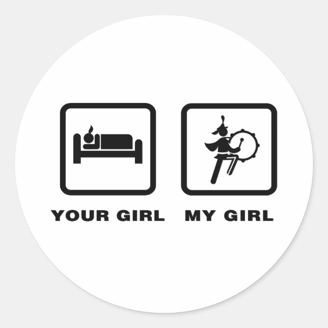 Sticker Rond Bande Marching - Basse Tambour (Devant)