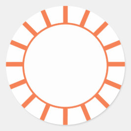Sticker Rond Bande orange chic