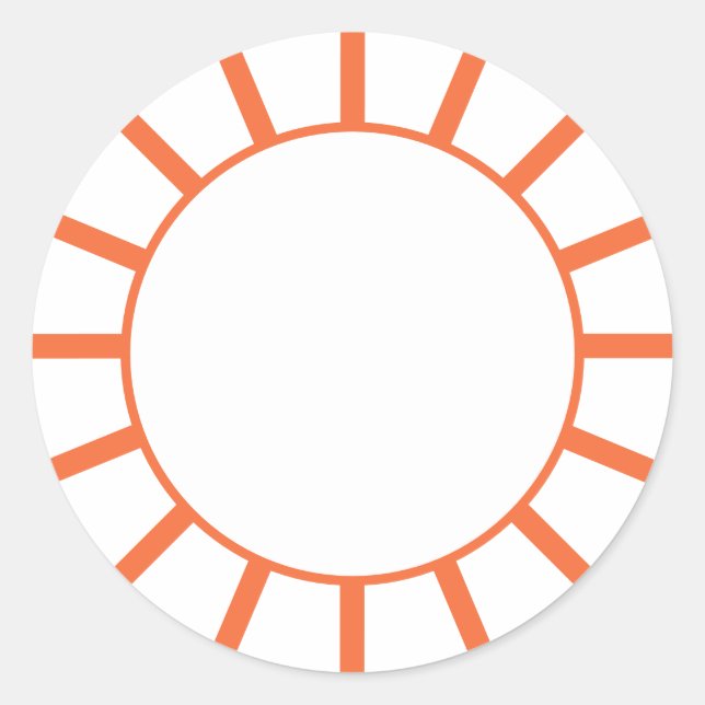 Sticker Rond Bande orange chic (Devant)