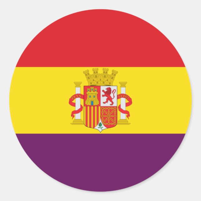 Sticker Rond Bandera de la República (Devant)
