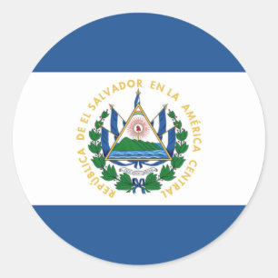 Sticker Rond Bandera du Salvador