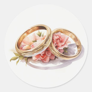 Sticker Rond Bandes de Mariages vintages