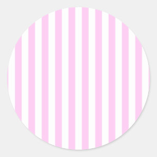 Sticker Rond Bandes Roses, Bandes, Motif rayé, Lignes