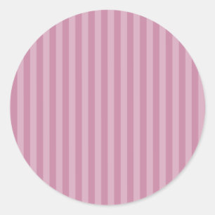 Sticker Rond Bandes verticales monochromes rose poli
