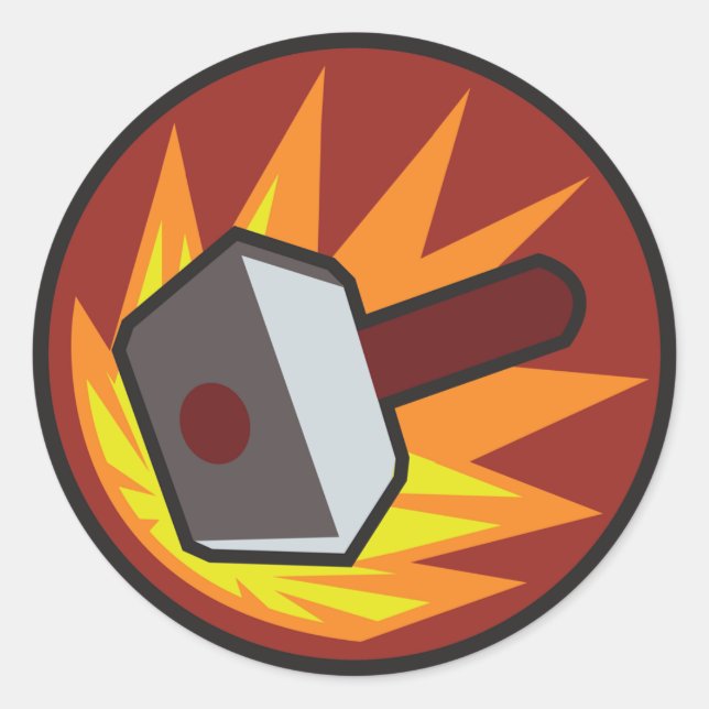 Sticker Rond Banhammer (Devant)