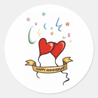 Sticker Rond Bannière du bon anniversaire