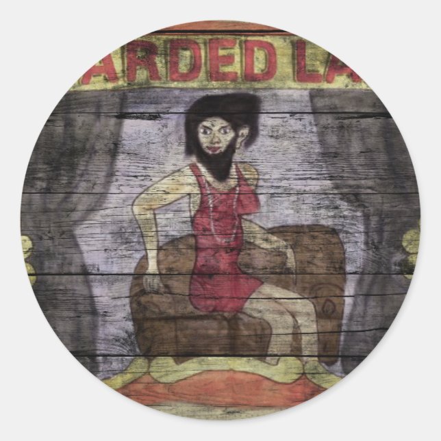 Sticker Rond Bannière Vintage Lady (Devant)
