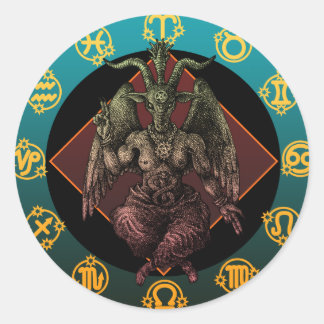 Sticker Rond baphomet2