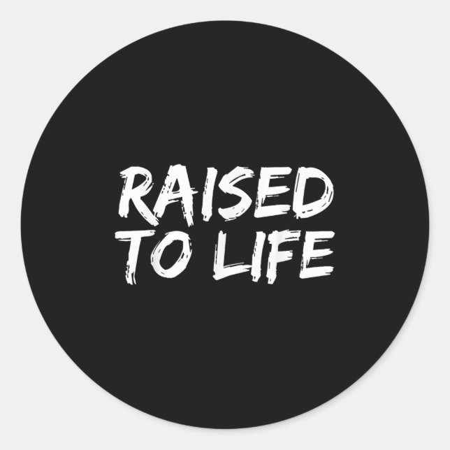 Sticker Rond Baptism Gift New Christians Baptismal Quote Raised (Devant)