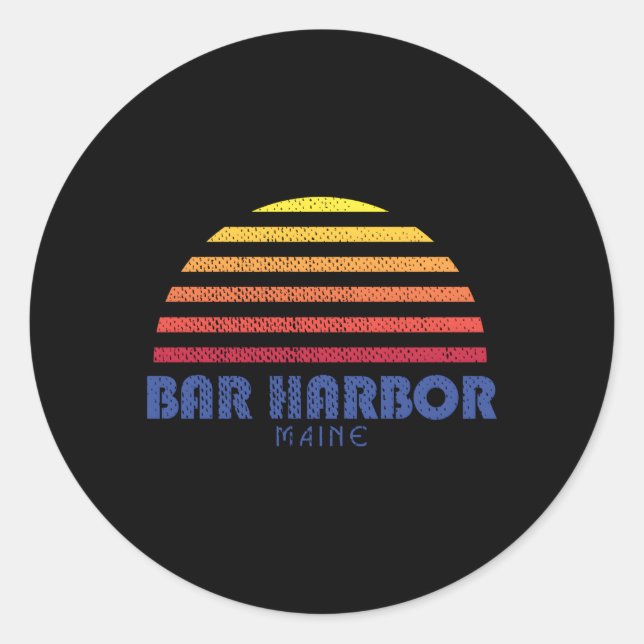 Sticker Rond Bar Harbour Maine Bar Harbour (Devant)
