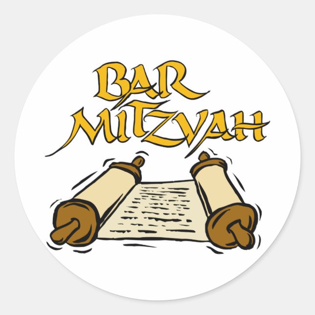 Sticker Rond Bar Mitzvah (Devant)