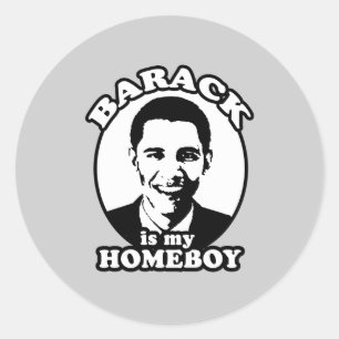 Sticker Rond Barack Obama est mon petit garçon
