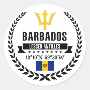Sticker Rond Barbade