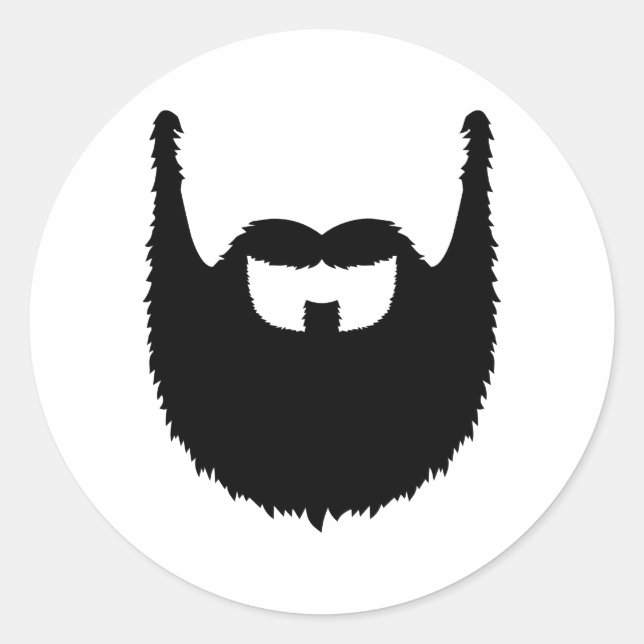 Sticker Rond Barbe complète (Devant)