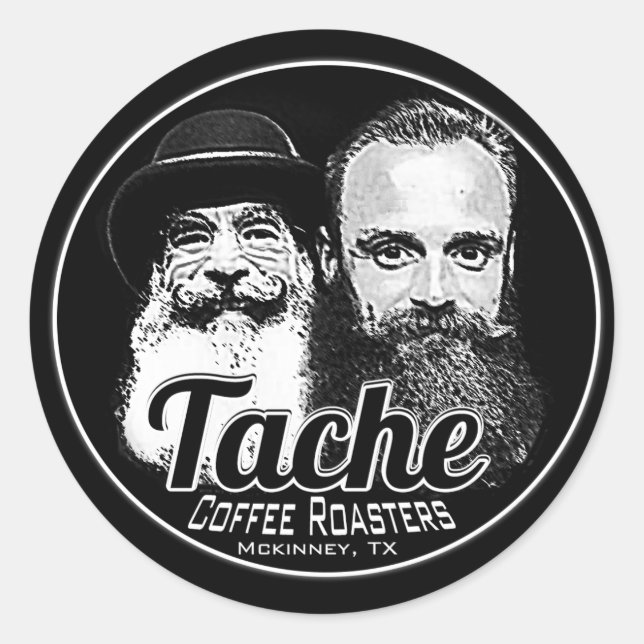 Sticker Rond Barbe double (Devant)