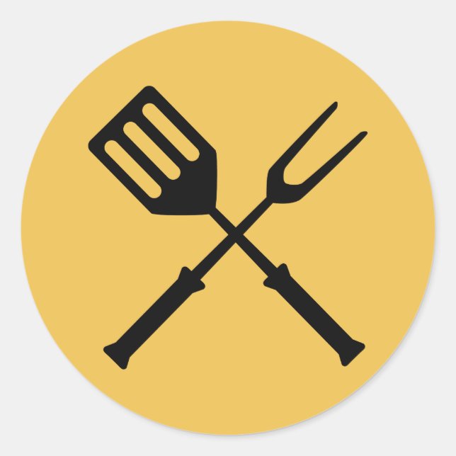 Sticker Rond Barbecue Barbecue Barbecue Barbecue Barby Barbies  (Devant)