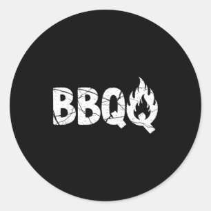 Sticker Rond Barbecue Bbq Blague Cadeau Pour Grill Timer Fumoir