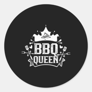 Sticker Rond Barbecue Queen Grill Meat Byrbecue Grill Bbq