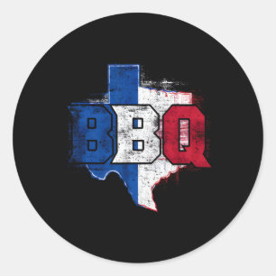 Sticker Rond Barbecue Texas Grill Fumer Byrbecue Viande Cook